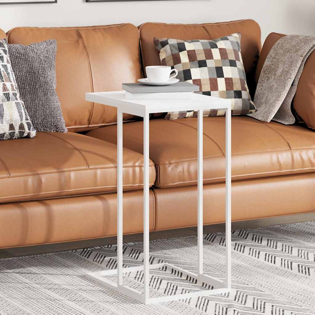 336131 vidaXL Side Table White 40x30x59 cm Engineered Wood