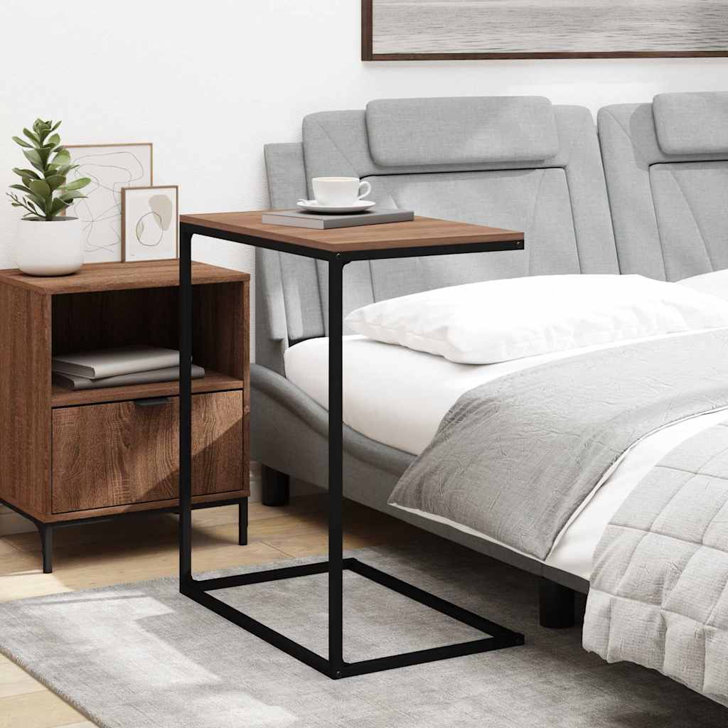 336132 vidaXL Side Table Black 55x35x66 cm Engineered Wood