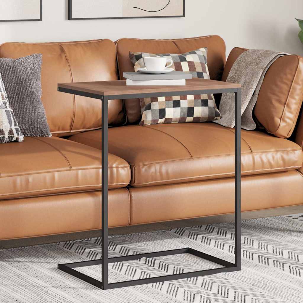 336132 vidaXL Side Table Black 55x35x66 cm Engineered Wood