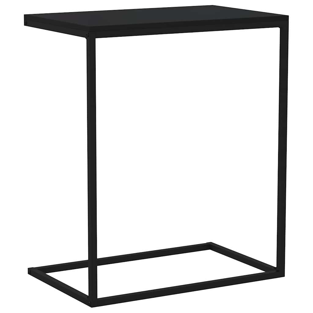 336133 vidaXL Side Table Black 55x35x66 cm Engineered Wood