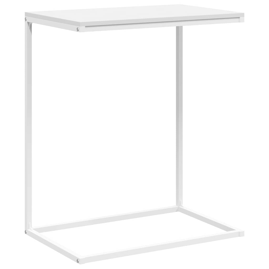 Side Table White 55x35x66 cm Engineered Wood