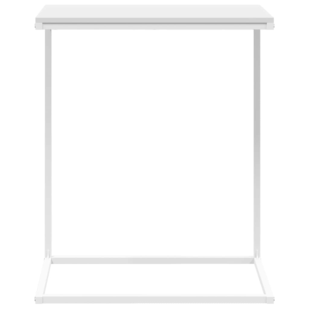 Side Table White 55x35x66 cm Engineered Wood