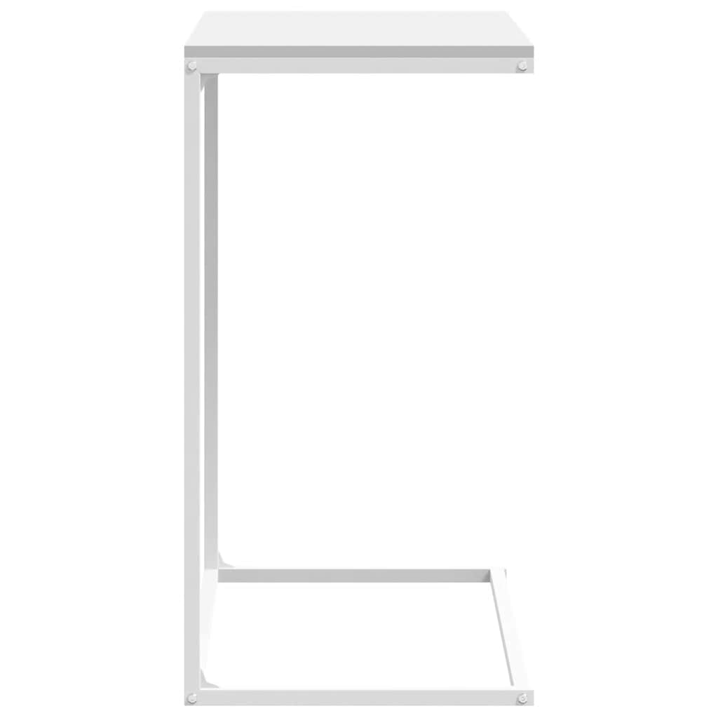 Side Table White 55x35x66 cm Engineered Wood