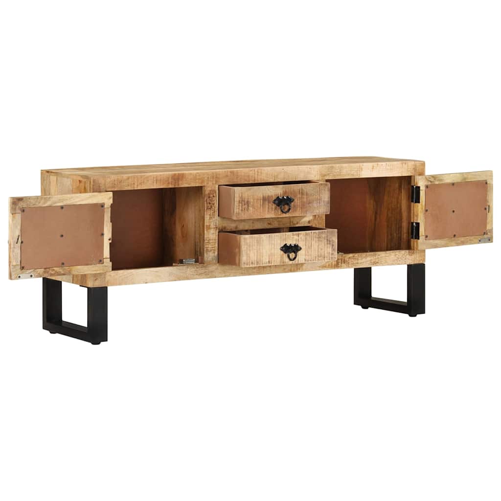 328276 vidaXL TV Cabinet 110x30x45 cm Rough Mango Wood