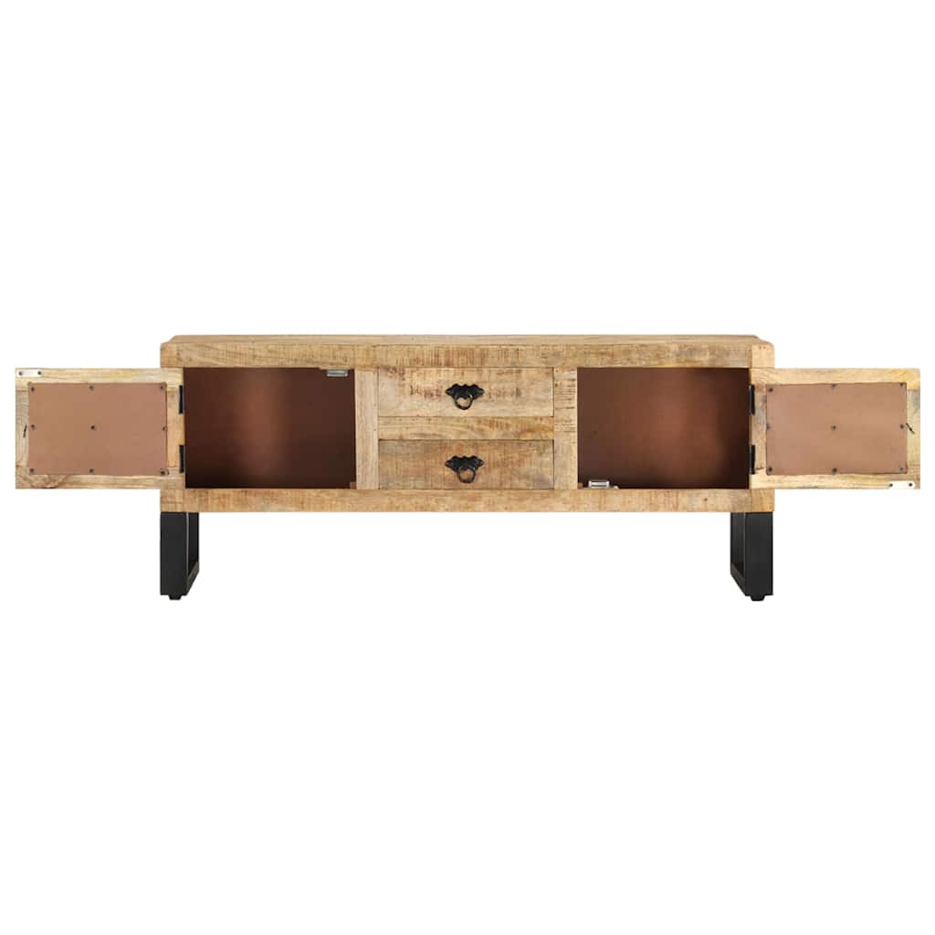 328276 vidaXL TV Cabinet 110x30x45 cm Rough Mango Wood