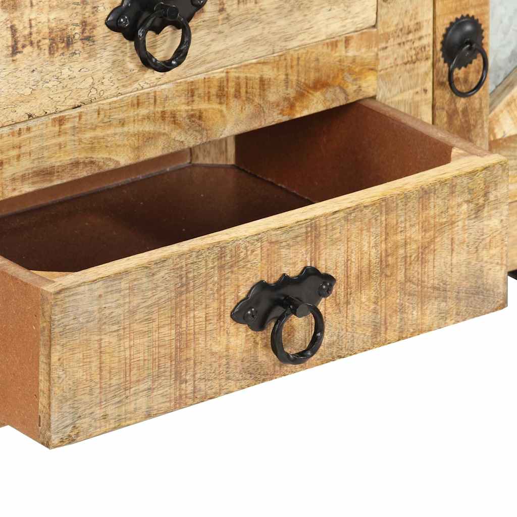 328276 vidaXL TV Cabinet 110x30x45 cm Rough Mango Wood