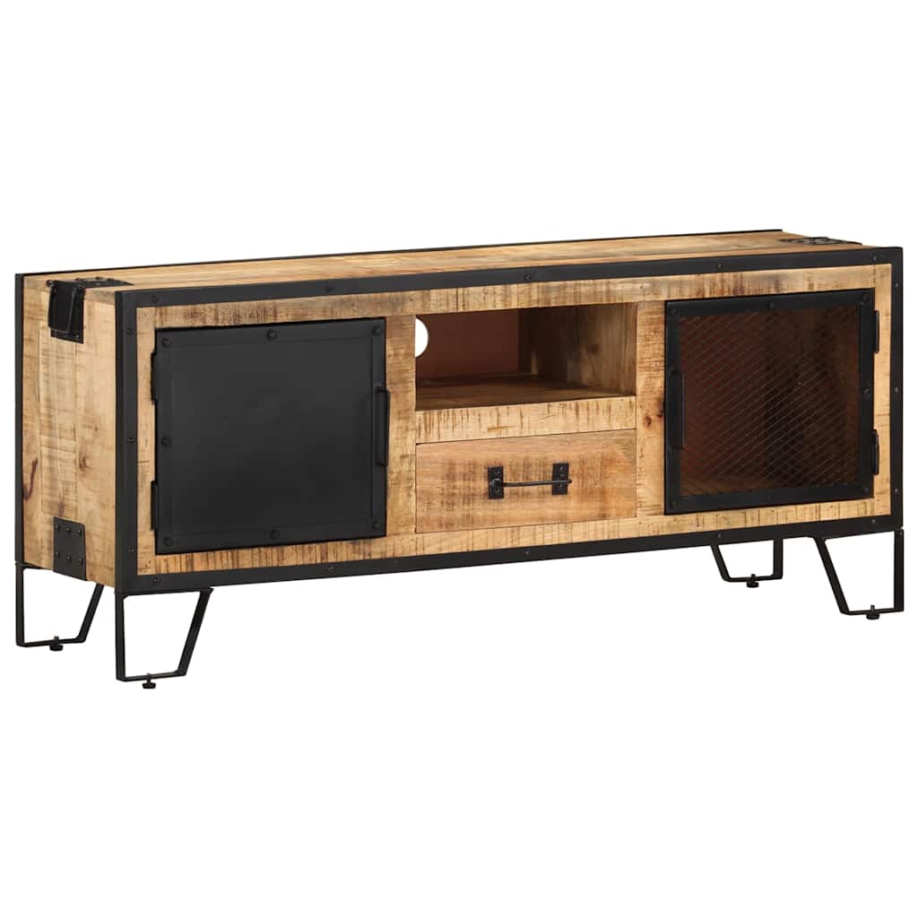 328284 vidaXL TV Cabinet 110x31x46 cm Rough Mango Wood