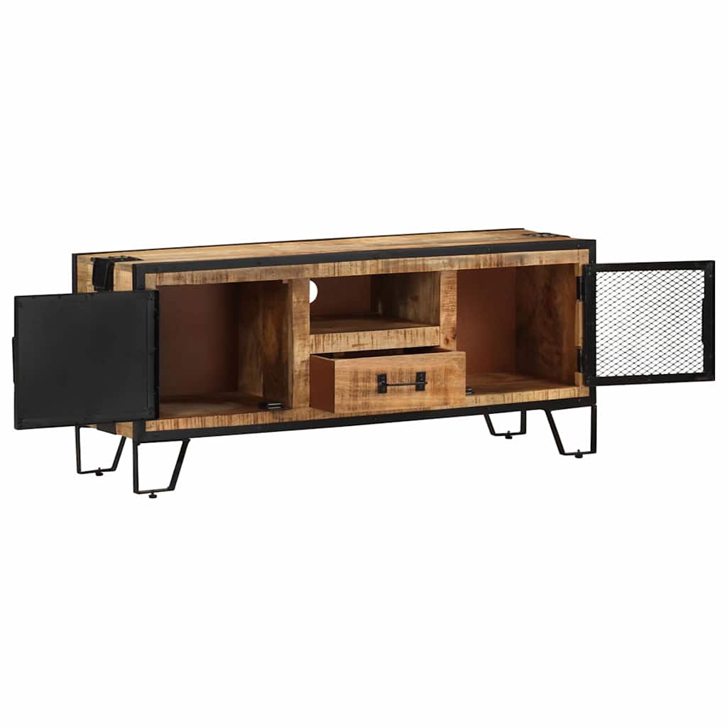 328284 vidaXL TV Cabinet 110x31x46 cm Rough Mango Wood