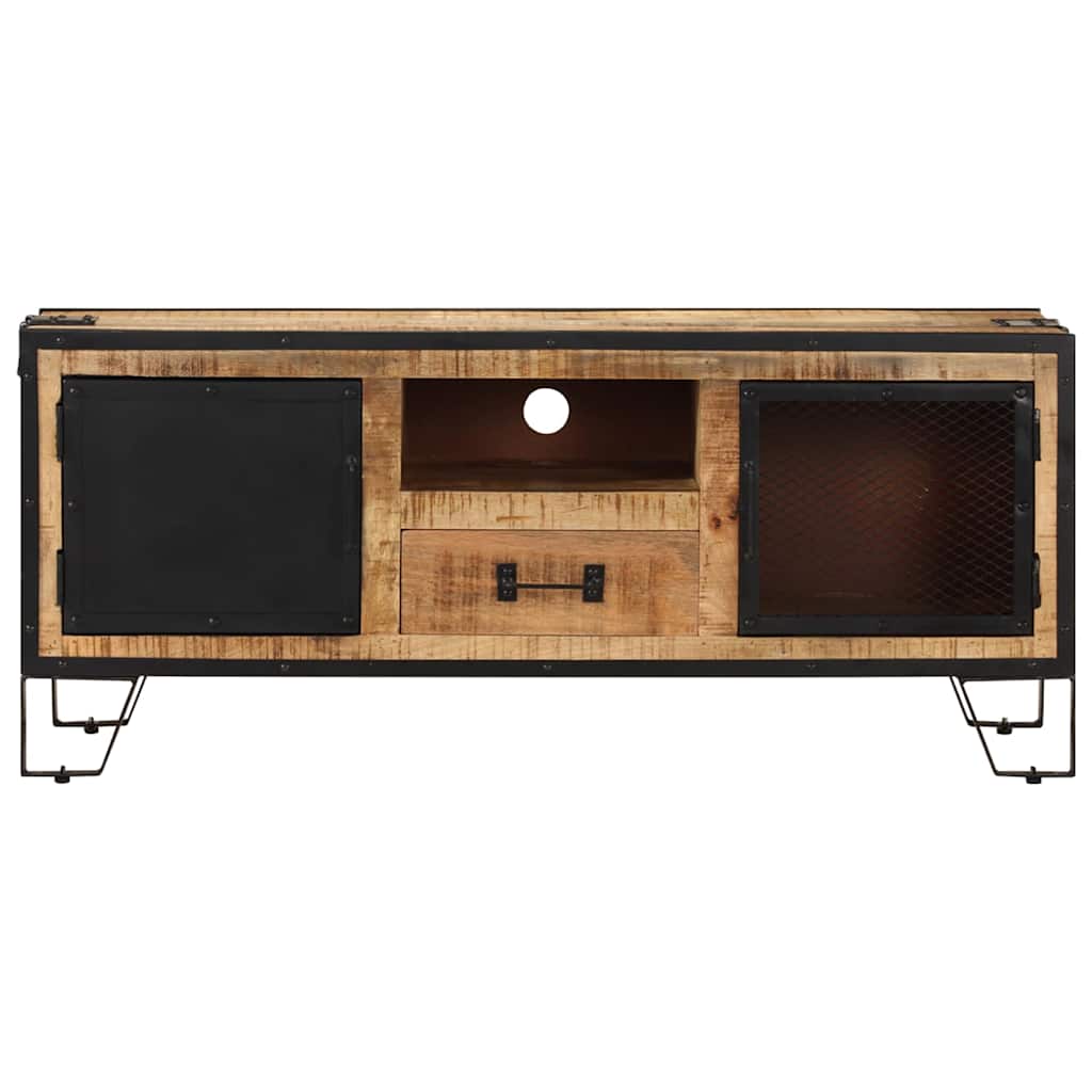 328284 vidaXL TV Cabinet 110x31x46 cm Rough Mango Wood