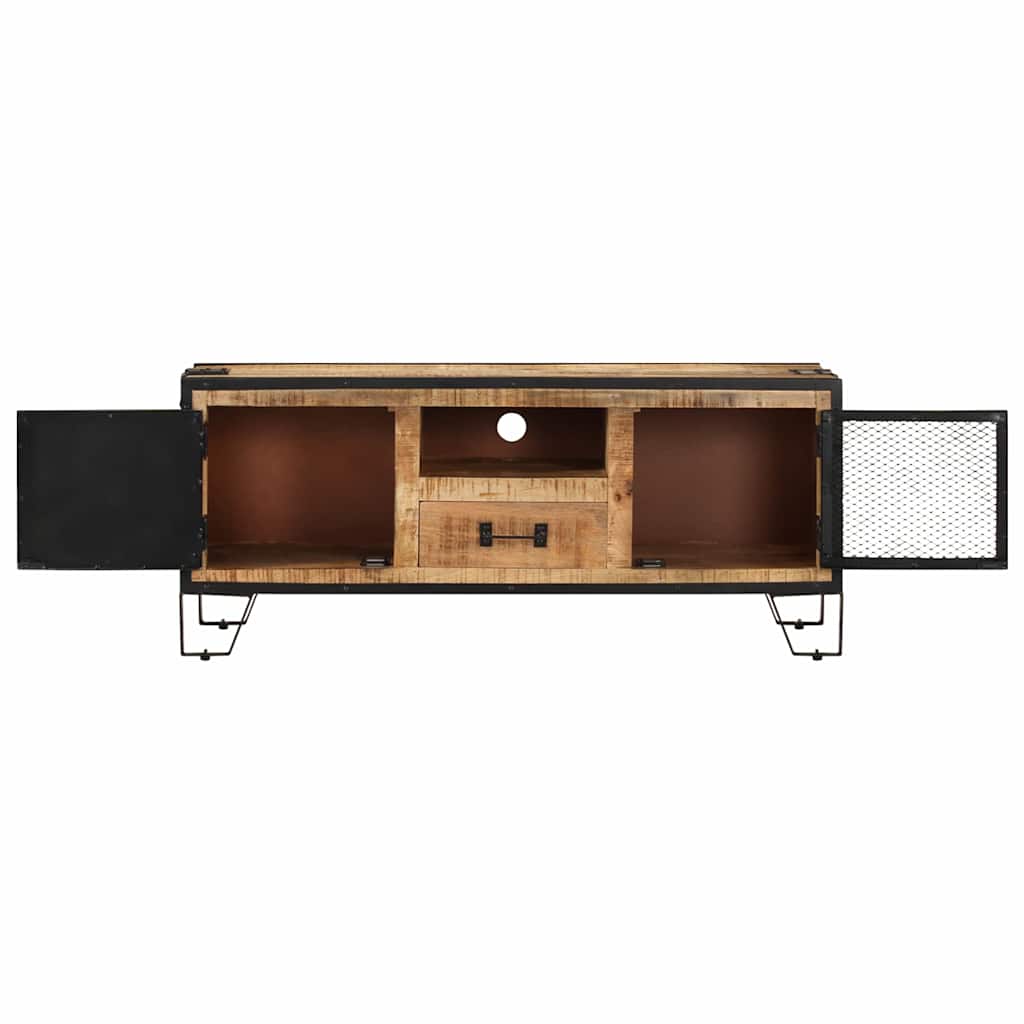 328284 vidaXL TV Cabinet 110x31x46 cm Rough Mango Wood
