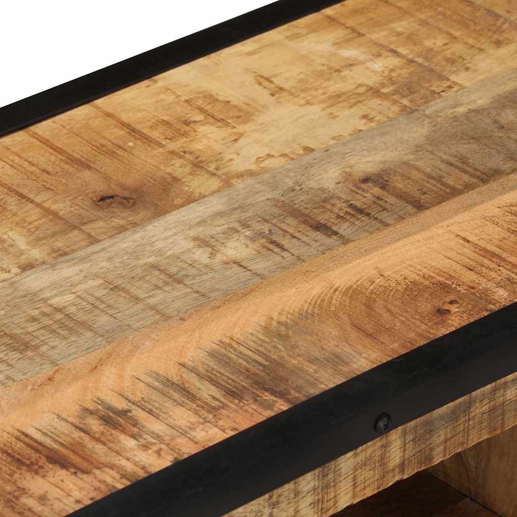 328284 vidaXL TV Cabinet 110x31x46 cm Rough Mango Wood