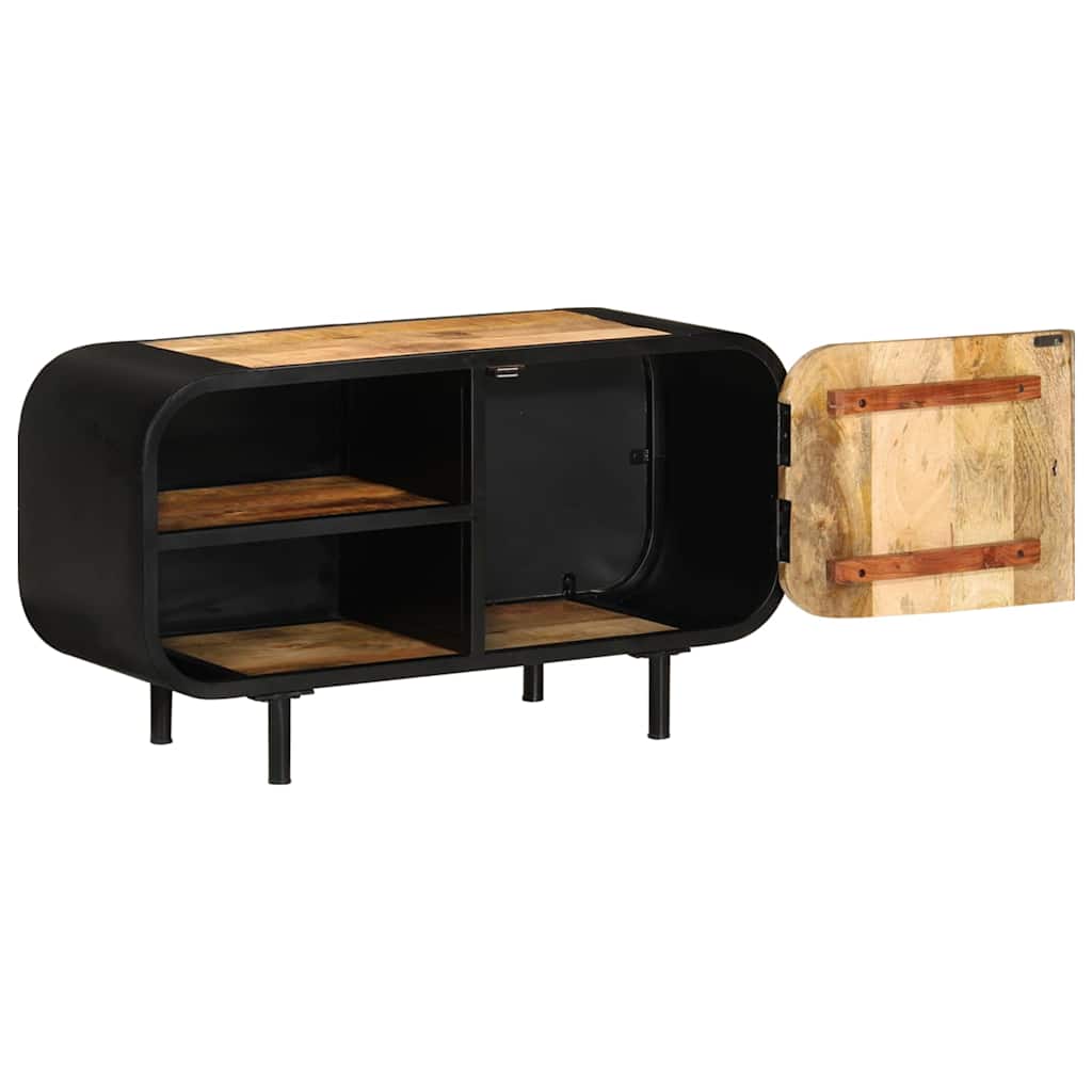 328412 vidaXL TV Cabinet 90x30x48 cm Rough Mango Wood