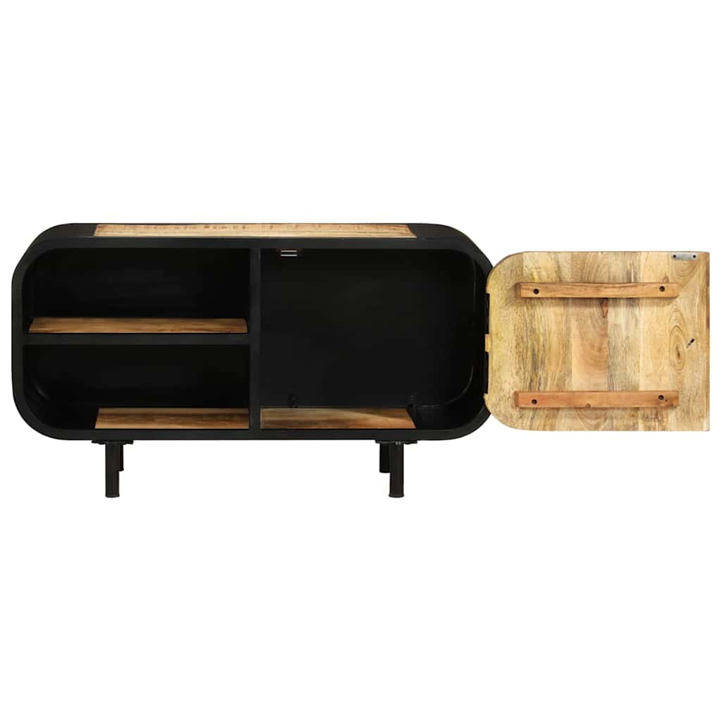 328412 vidaXL TV Cabinet 90x30x48 cm Rough Mango Wood