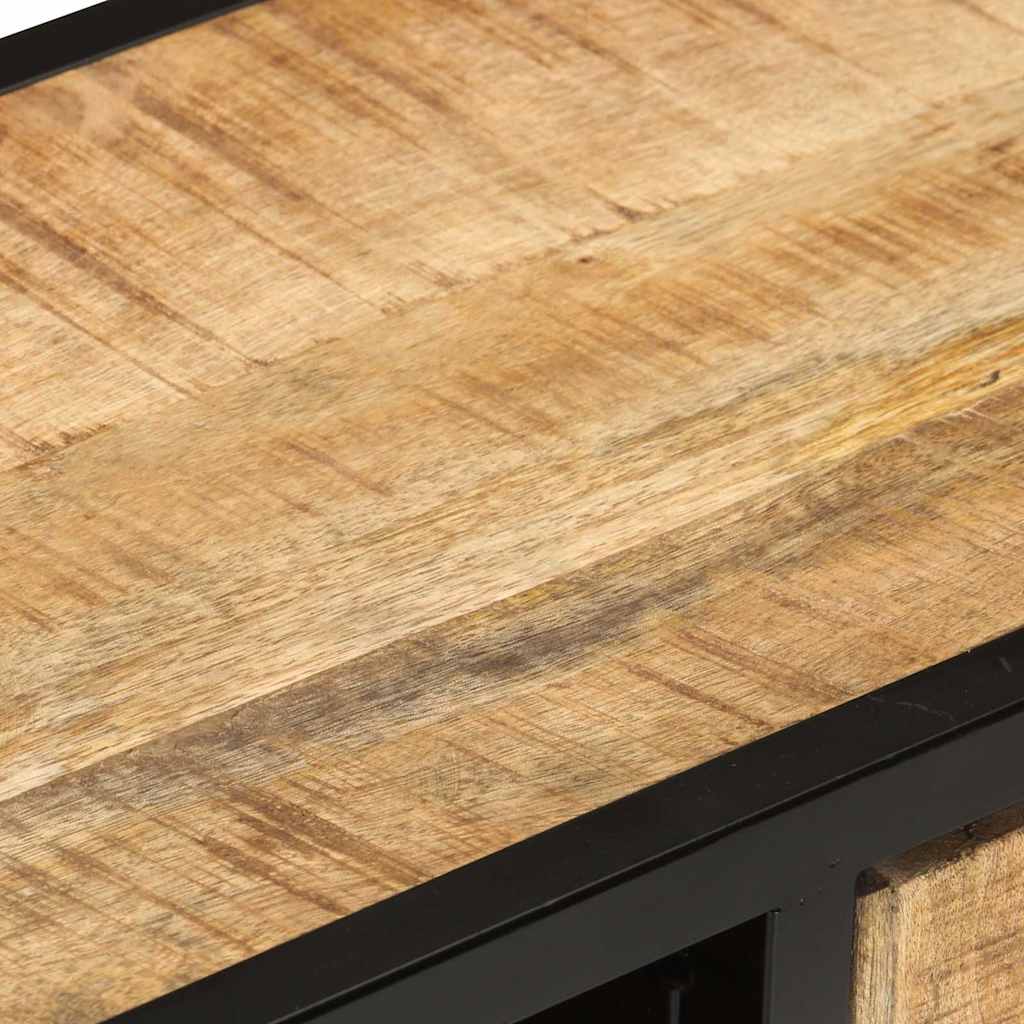 328412 vidaXL TV Cabinet 90x30x48 cm Rough Mango Wood