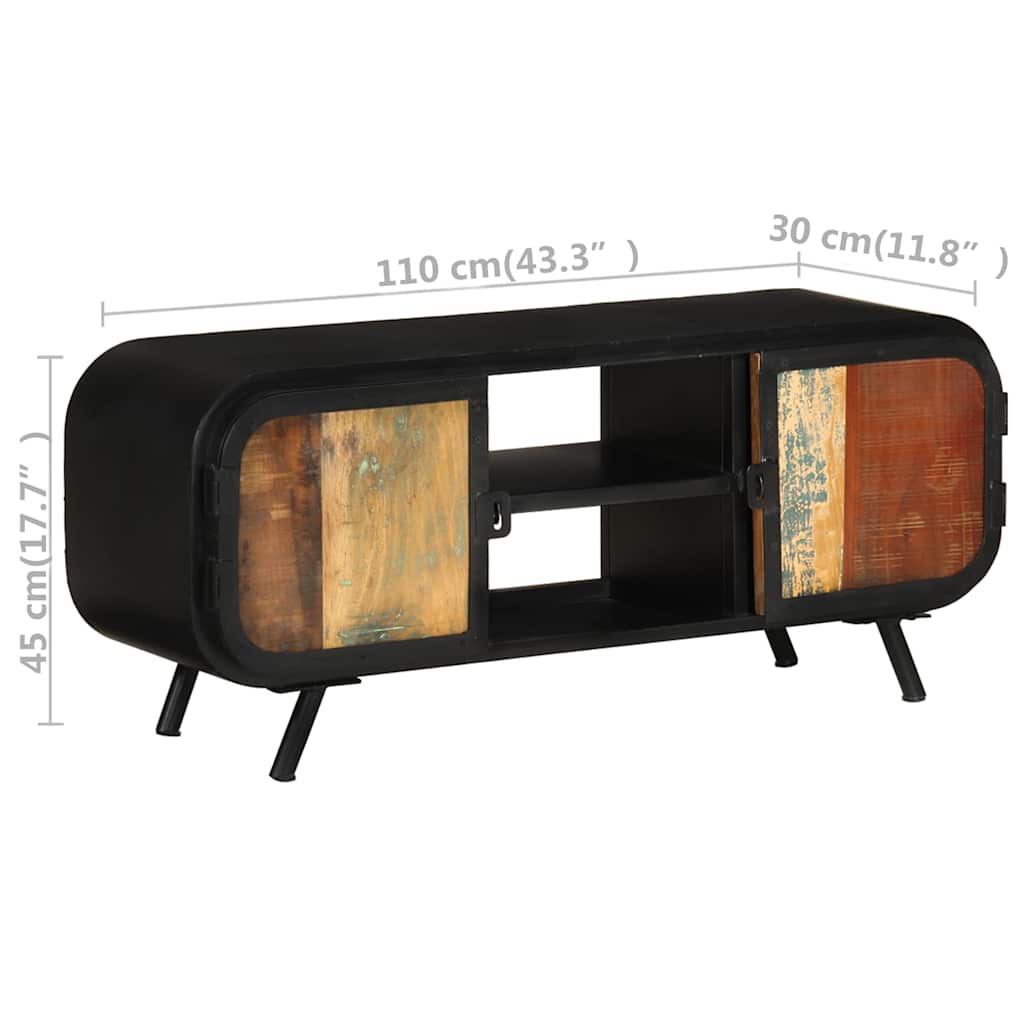 328413 vidaXL TV Cabinet 110x30x45 cm Solid Reclaimed Wood