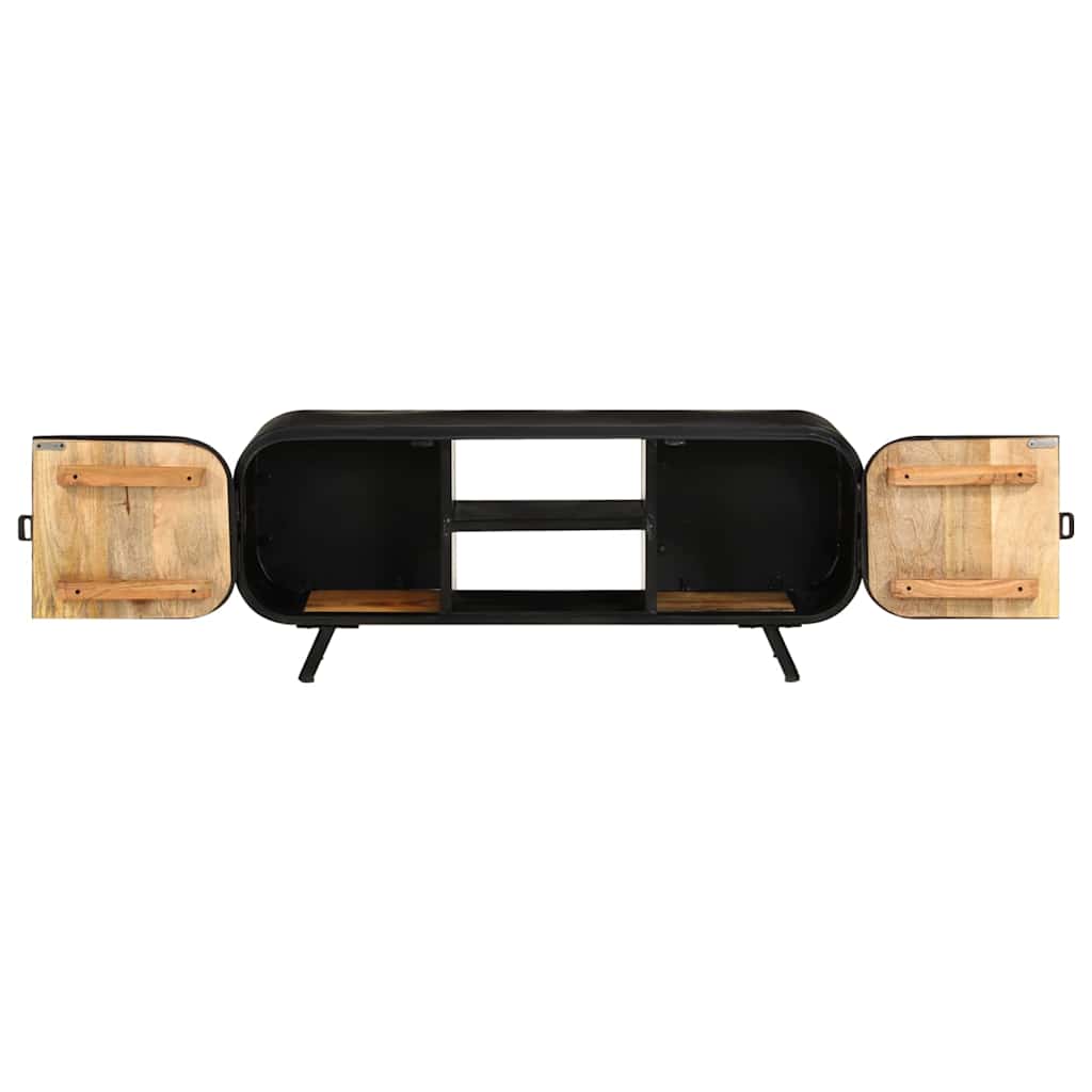 328414 vidaXL TV Cabinet 110x30x45 cm Rough Mango Wood