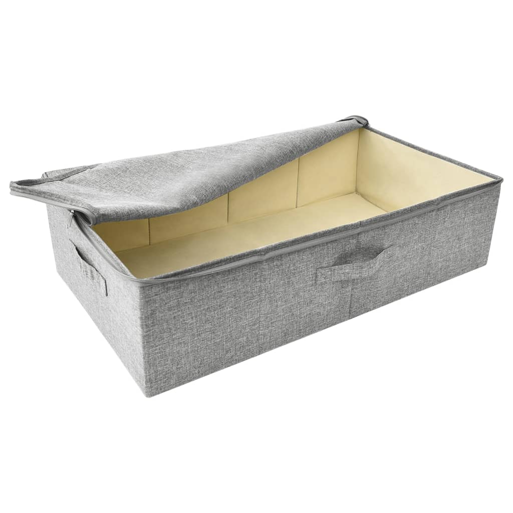 vidaXL Storage Boxes 2 pcs Fabric 70x40x18 cm Grey