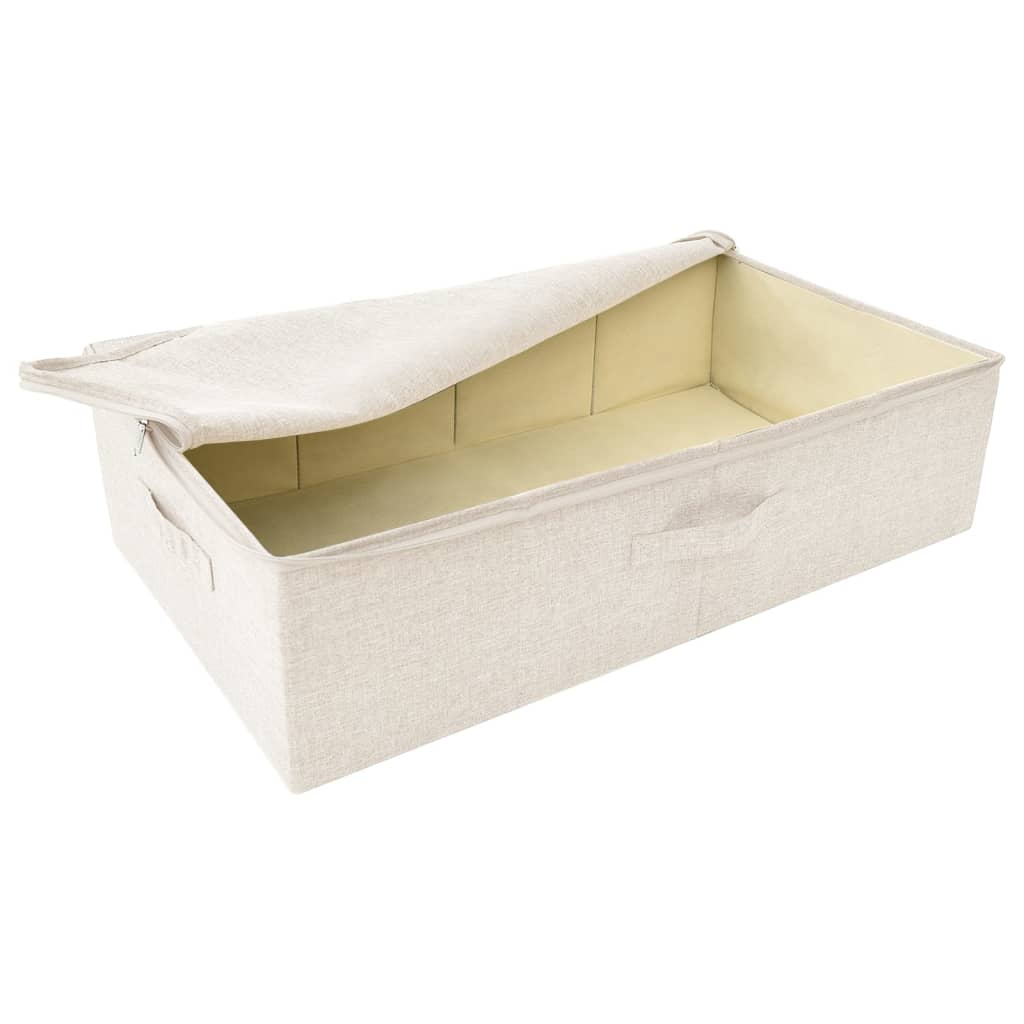 vidaXL Storage Boxes 2 pcs Fabric 70x40x18 cm Cream