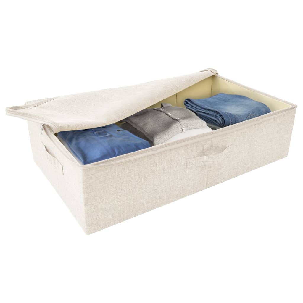 vidaXL Storage Boxes 2 pcs Fabric 70x40x18 cm Cream