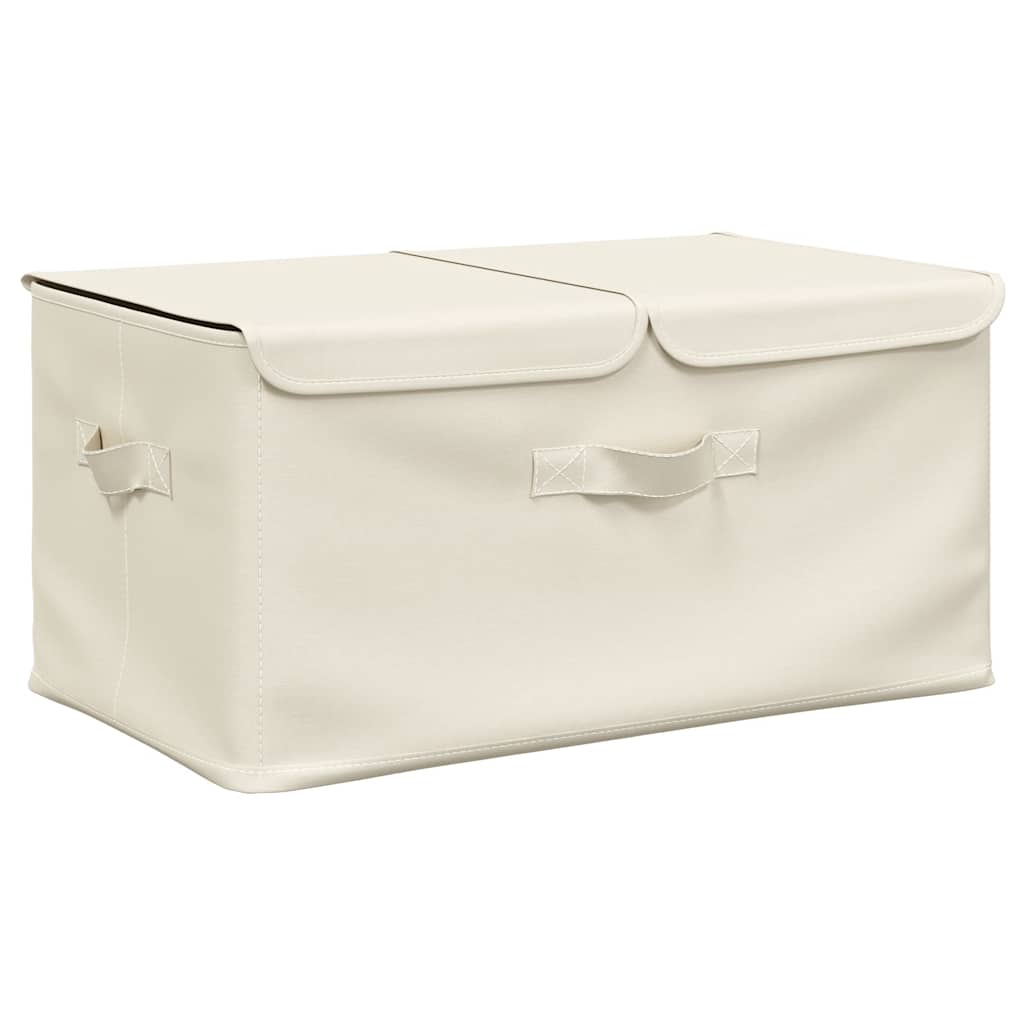 332917 vidaXL Storage Boxes 2 pcs Fabric 50x30x25 cm Cream