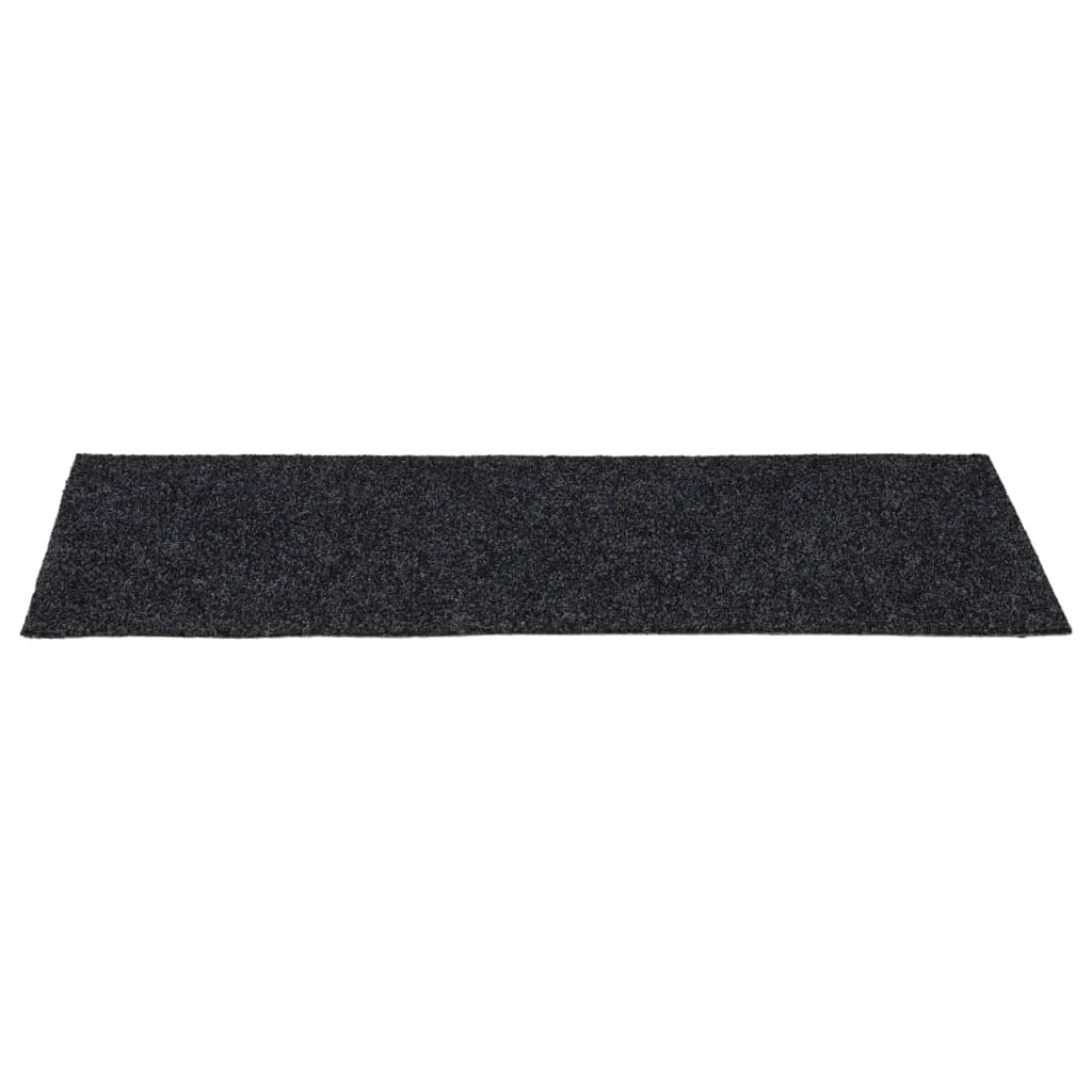 Stair Mats Self-adhesive 15 pcs 60x25 cm Dark Grey Rectangular