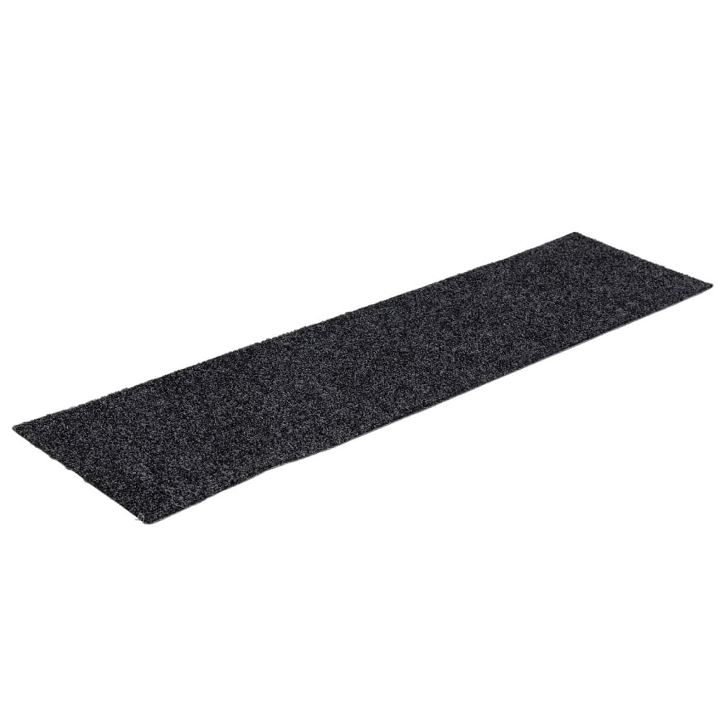 Stair Mats Self-adhesive 15 pcs 76x20 cm Dark Grey Rectangular
