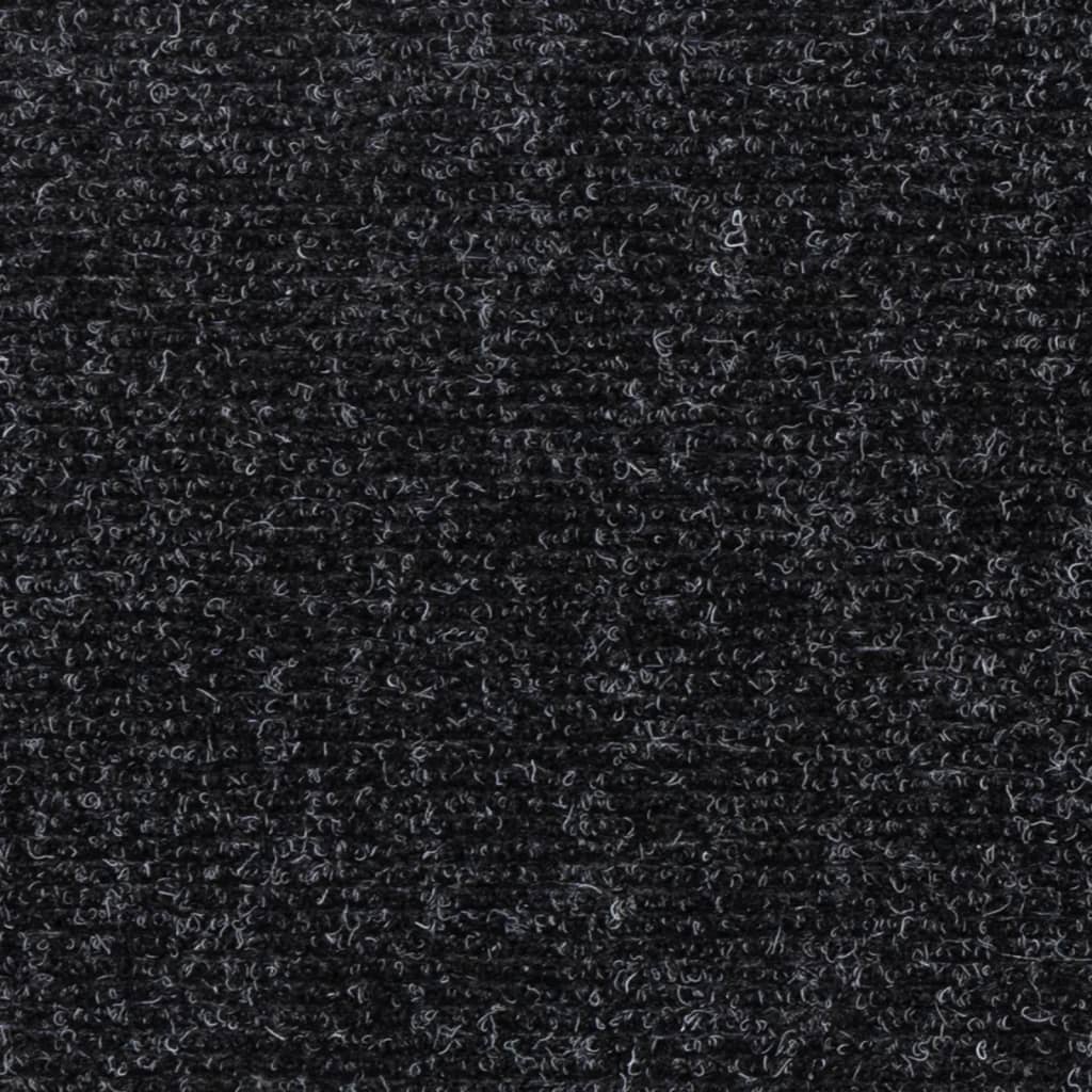 Stair Mats Self-adhesive 15 pcs 76x20 cm Black Rectangular