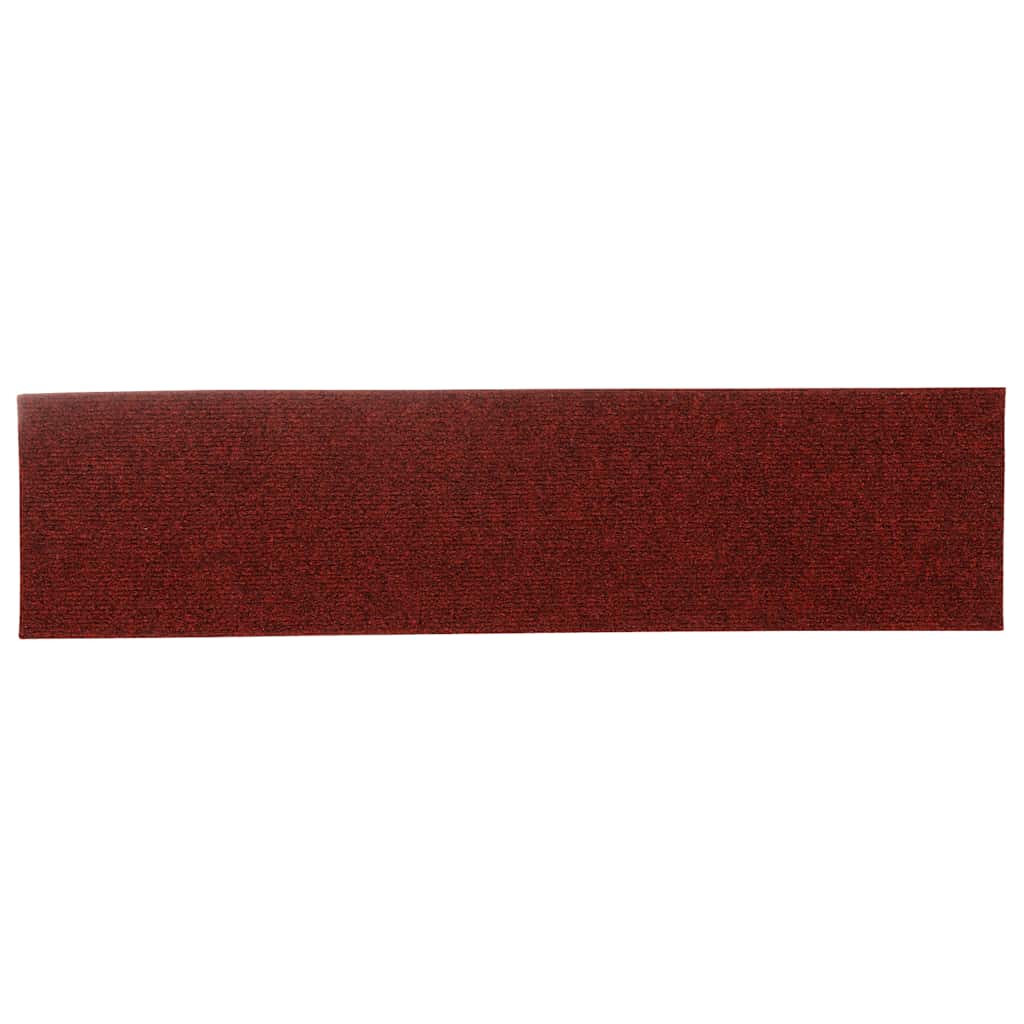 Stair Mats Self-adhesive 15 pcs 76x20 cm Bordeaux Red Rectangular