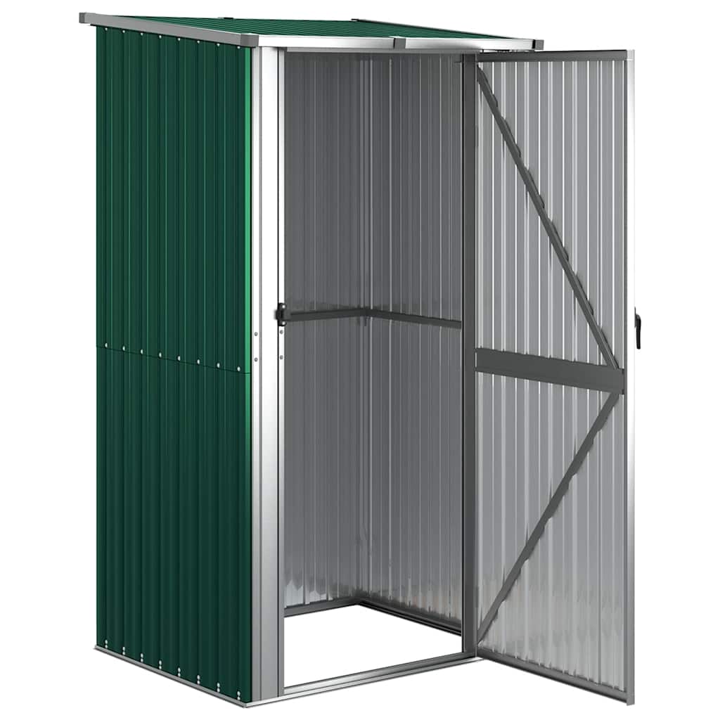 Garden Shed Green 118.5x97x209.5 cm Galvanised Steel