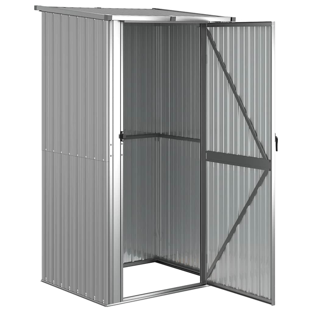 Garden Shed Grey 118.5x97x209.5 cm Galvanised Steel