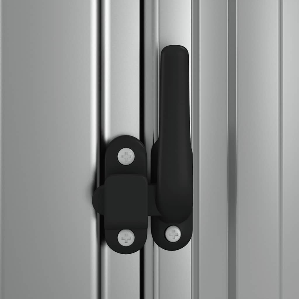 Garden Shed Grey 118.5x97x209.5 cm Galvanised Steel