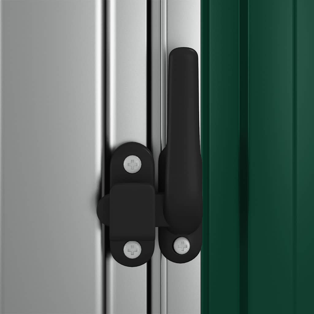 Garden Shed Green 180.5x97x209.5 cm Galvanised Steel