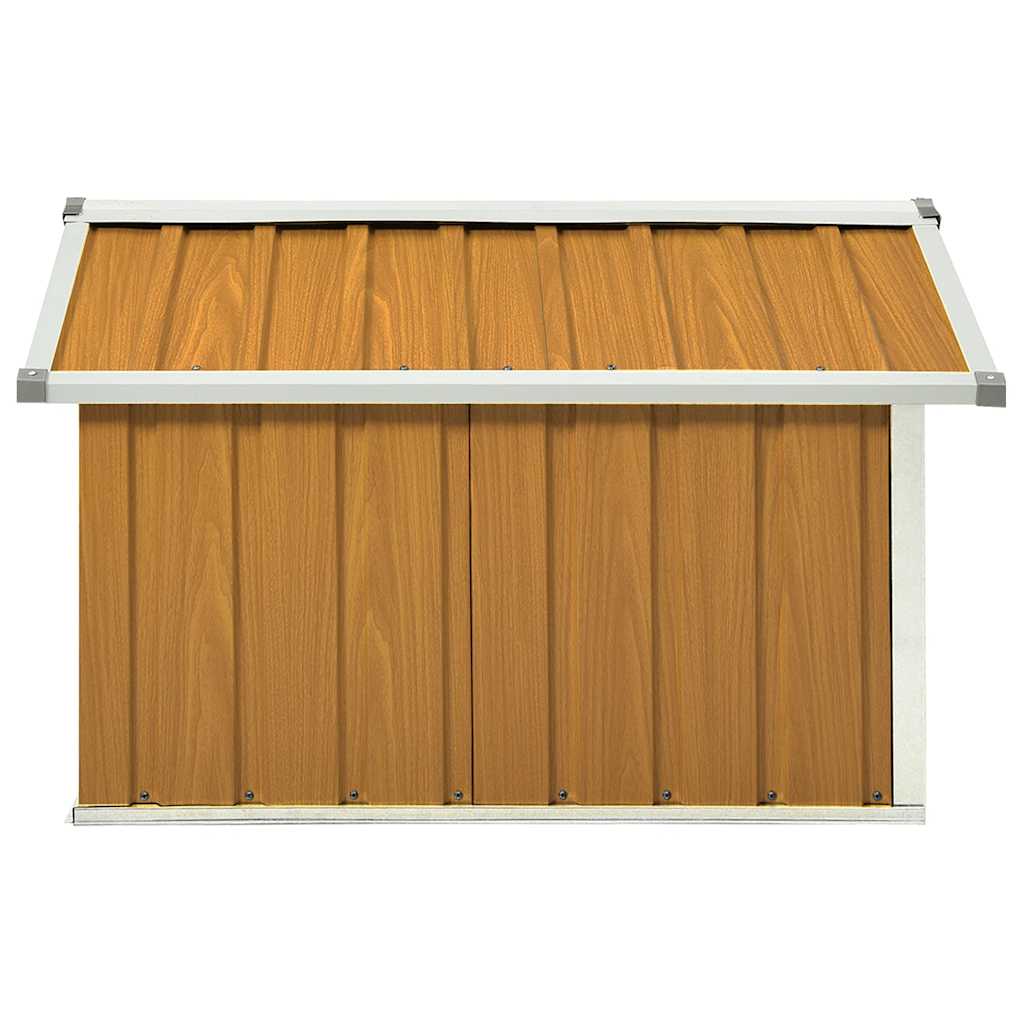 Garden Robot Lawnmower Shed 92x97x63 cm Galvanised Steel Brown