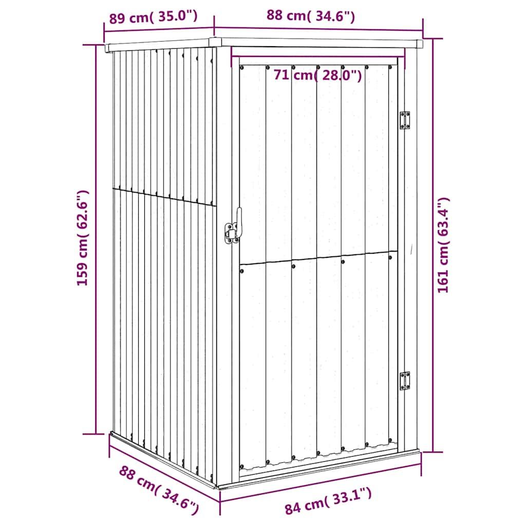 Tool Shed | Anthracite | Galvanised steel, Metal, Plastic | Standard