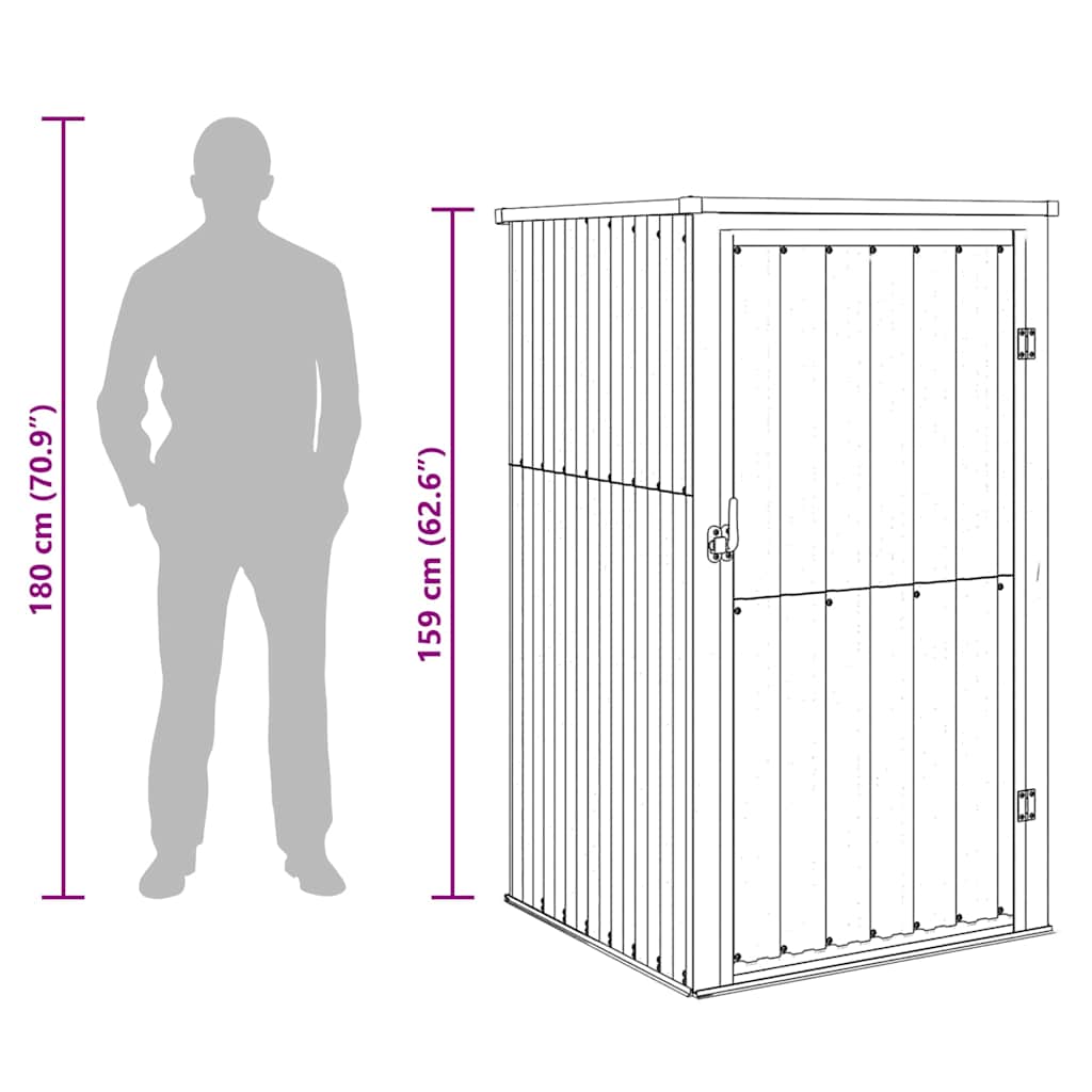 Tool Shed | Anthracite | Galvanised steel, Metal, Plastic | Standard