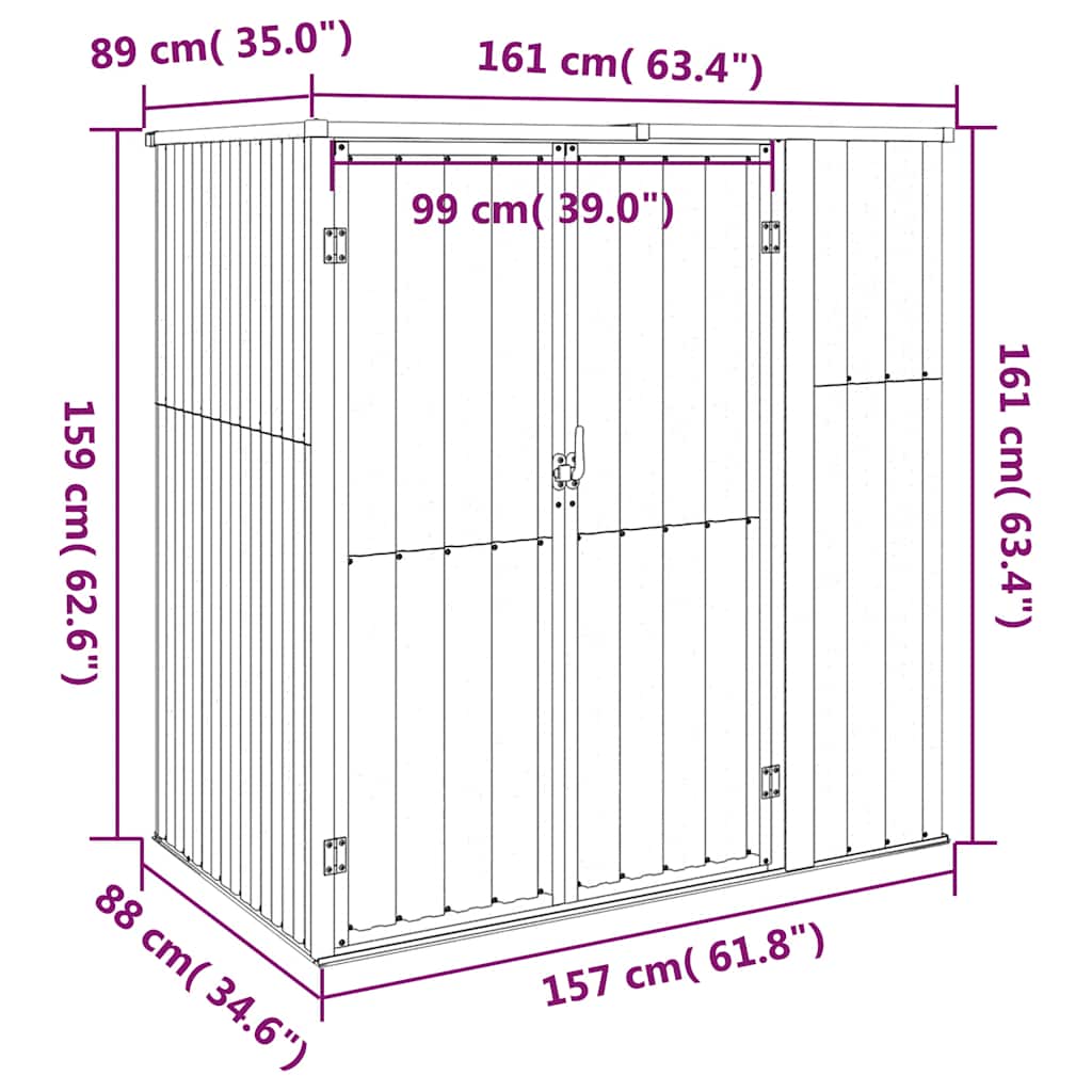 Tool Shed | Brown | Galvanised steel, metal, plastic | Large