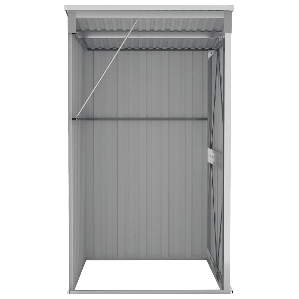 Wall-mounted Garden Shed Grey 118x100x178 cm Galvanised Steel