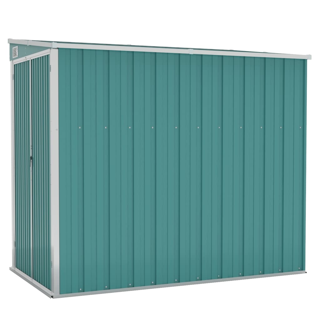 vidaXL Wall-mounted Garden Shed Green 118x194x178 cm Galvanised Steel