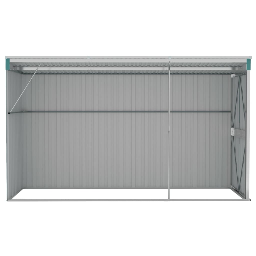 Wall-mounted Garden Shed Green 118x288x178 cm Galvanised Steel