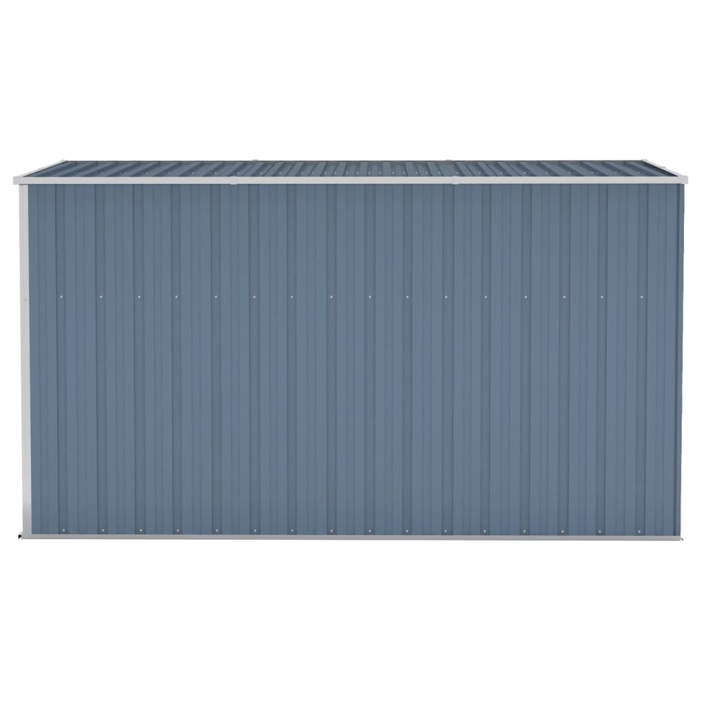 vidaXL Wall-mounted Garden Shed Grey 118x288x178 cm Galvanised Steel