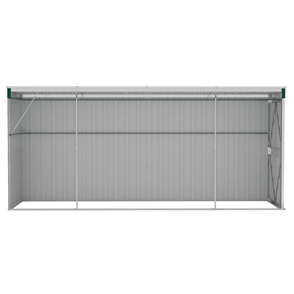 Wall-mounted Garden Shed Green 118x382x178 cm Galvanised Steel
