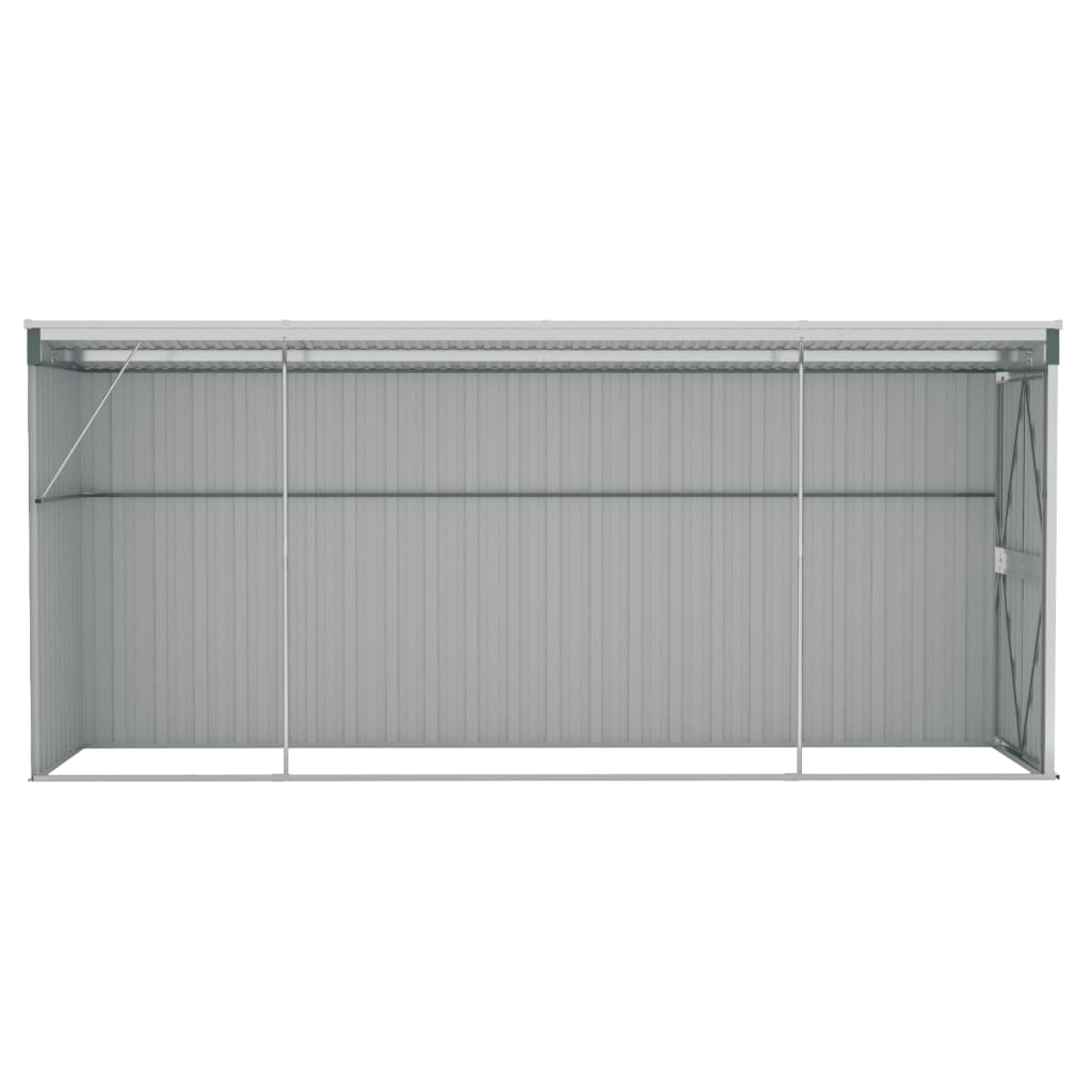 vidaXL Wall-mounted Garden Shed Green 118x382x178 cm Galvanised Steel