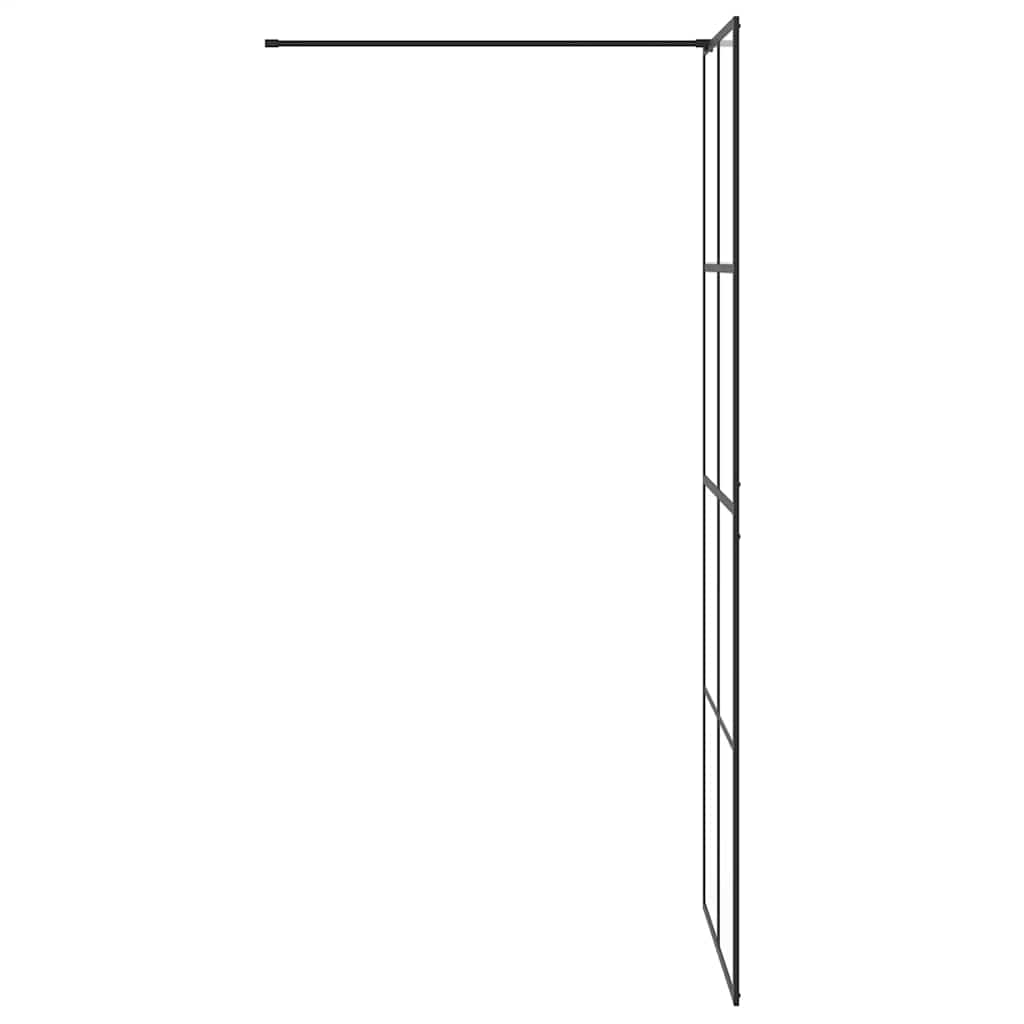 Walk-in Shower Wall with Clear ESG Glass 80x195 cm Black