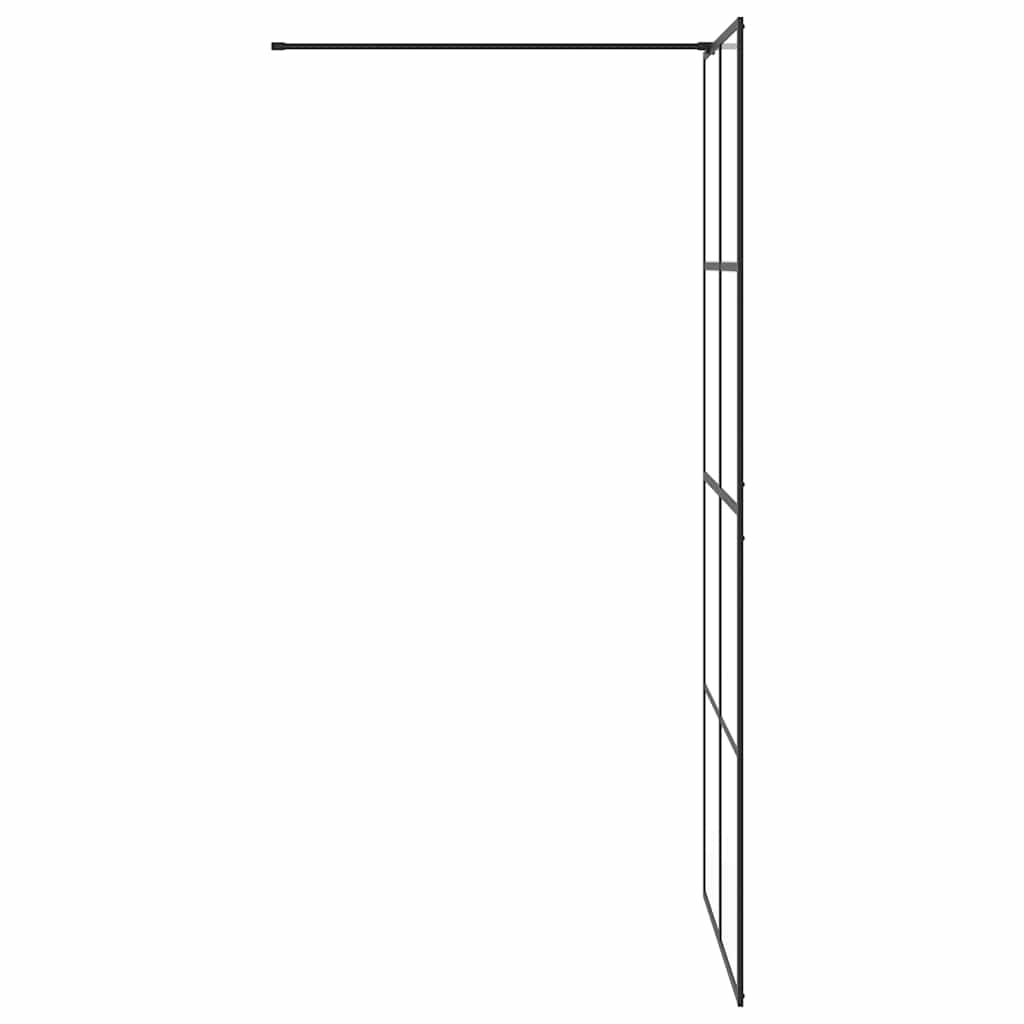 Walk-in Shower Wall with Clear ESG Glass 90x195 cm Black