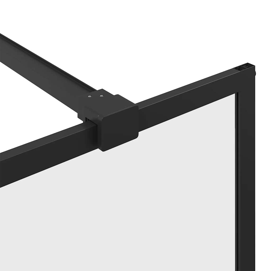 Walk-in Shower Wall with Clear ESG Glass 90x195 cm Black