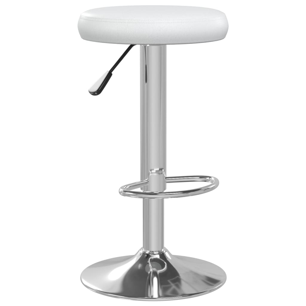 vidaXL Bar Stools 2 pcs White Faux Leather