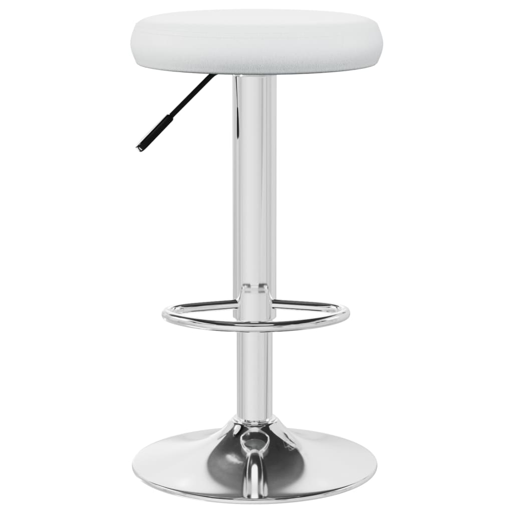 vidaXL Bar Stools 2 pcs White Faux Leather