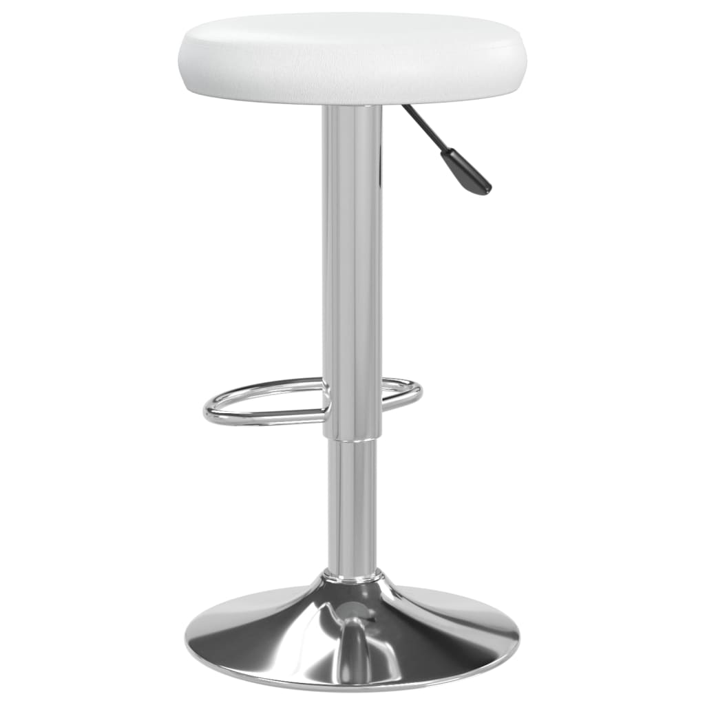 vidaXL Bar Stools 2 pcs White Faux Leather