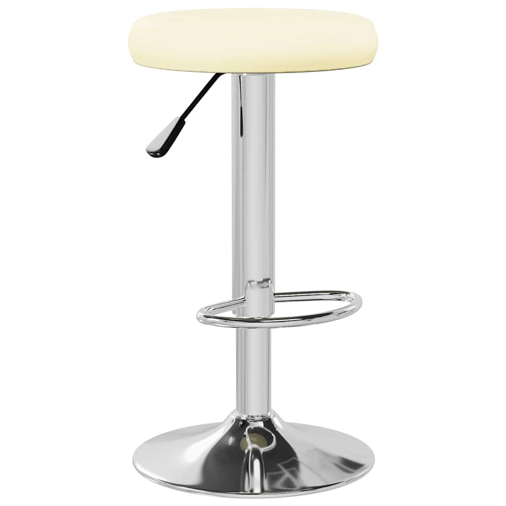 Bar Stools 2 pcs Cream Faux Leather