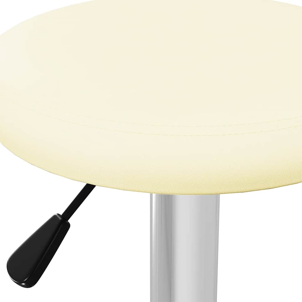 Bar Stools 2 pcs Cream Faux Leather